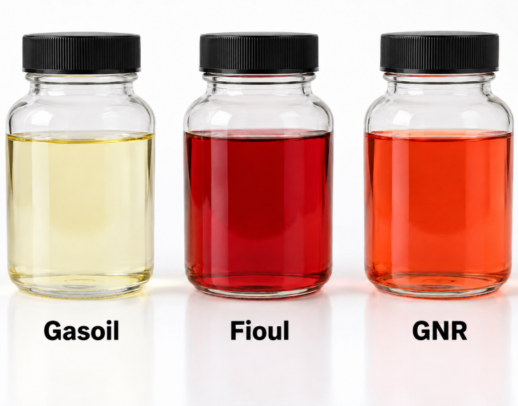 Gazole, fioul et GNR : pourquoi n’ont-ils pas la même couleur ?